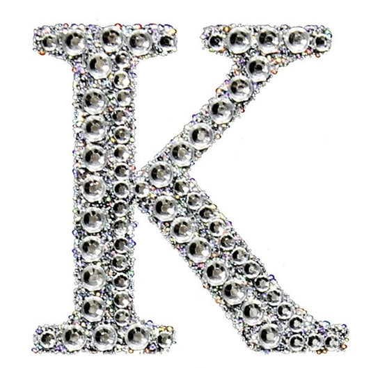 2" Rhinestone K Sticker