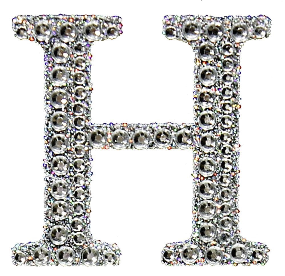 2" Rhinestone H Sticker