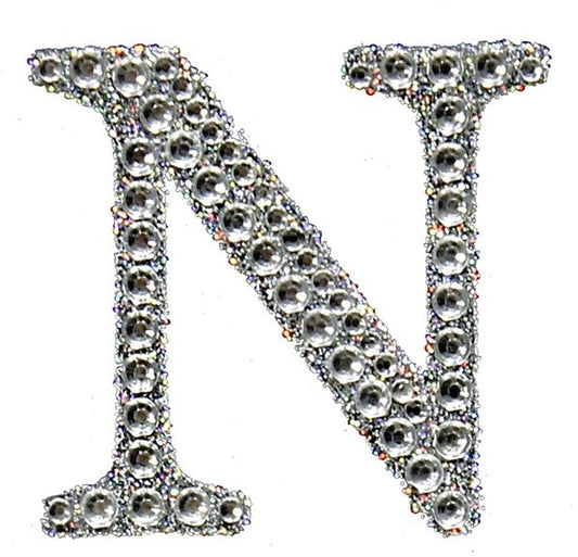 2" Rhinestone N Sticker