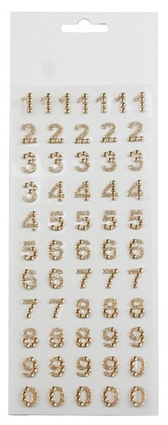 1/2" Rhinestone Number Stickers