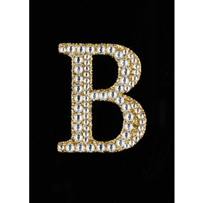 2" Rhinestone B Sticker