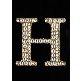 2" Rhinestone H Sticker